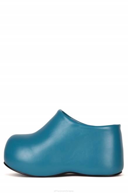 mujer obstruyendo Jeffrey Campbell F6JX13 bota de plataforma azul