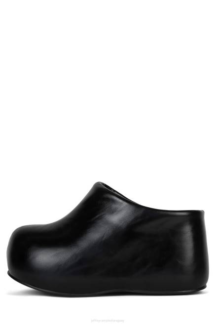 mujer obstruyendo Jeffrey Campbell F6JX83 bota de plataforma negro brillante