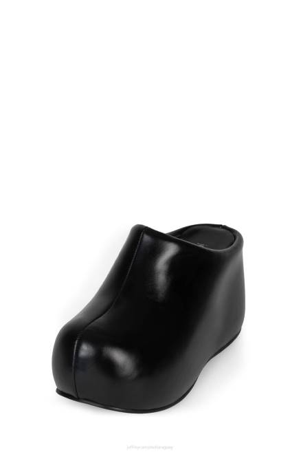 mujer obstruyendo Jeffrey Campbell F6JX83 bota de plataforma negro brillante