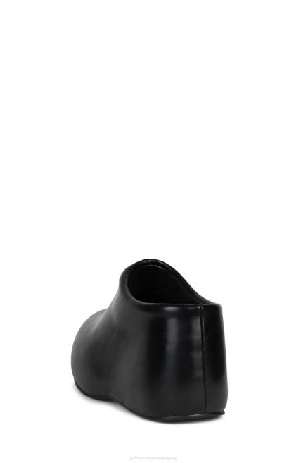 mujer obstruyendo Jeffrey Campbell F6JX83 bota de plataforma negro brillante