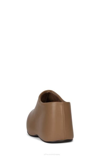 mujer obstruyendo Jeffrey Campbell F6JX8 bota de plataforma marrón claro