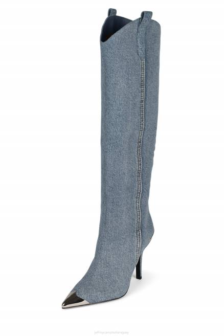 mujer mira por dónde Jeffrey Campbell F6JX288 el reinicio de mezclilla denim azul lavado ácido plata