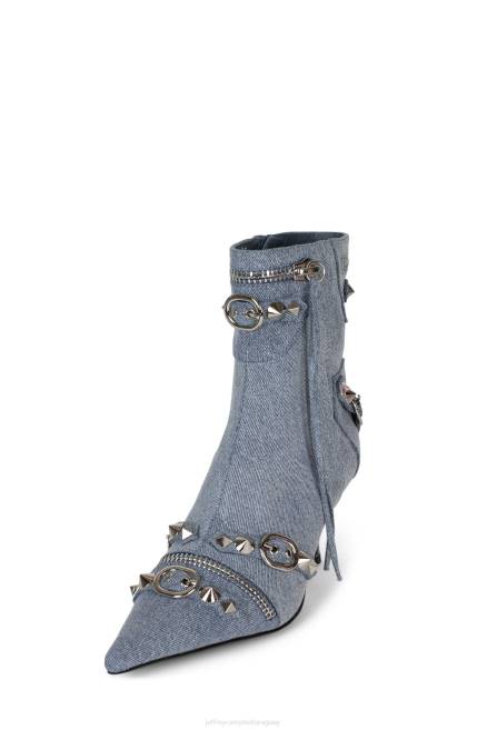 mujer rock alternativo Jeffrey Campbell F6JX280 el reinicio de mezclilla mezclilla azul plata