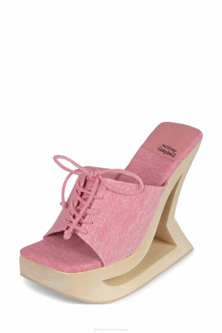 mujer trapezoide Jeffrey Campbell F6JX278 el reinicio de mezclilla mezclilla rosa