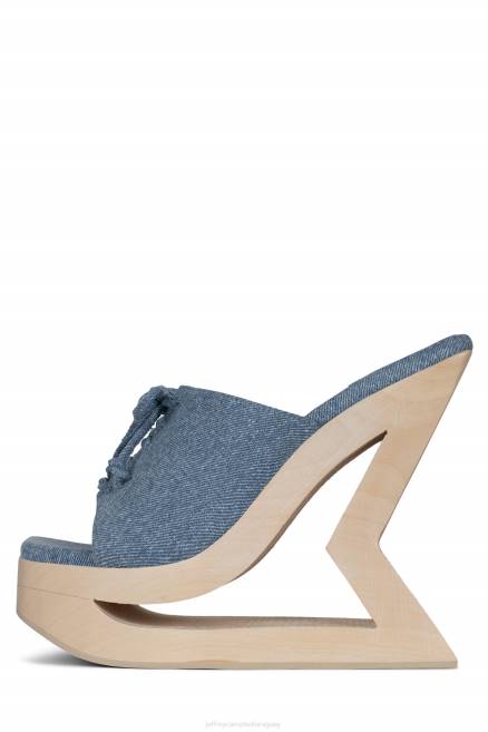 mujer trapezoide Jeffrey Campbell F6JX279 el reinicio de mezclilla mezclilla azul