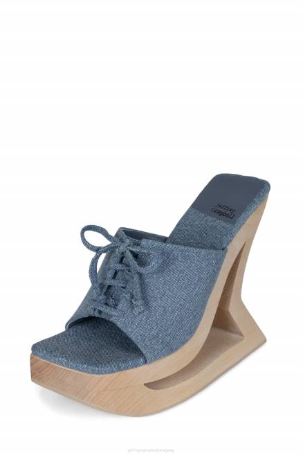 mujer trapezoide Jeffrey Campbell F6JX279 el reinicio de mezclilla mezclilla azul