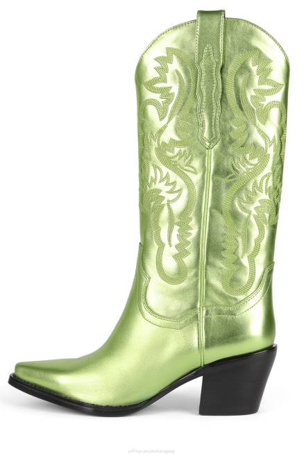 mujer daga Jeffrey Campbell F6JX907 botas vaqueras verde metalizado