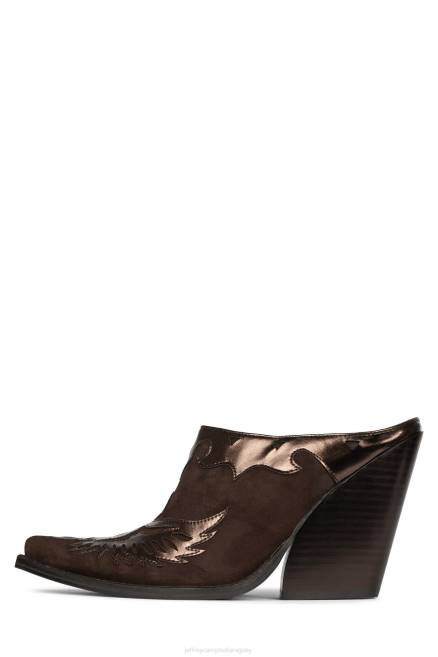mujer águila Jeffrey Campbell F6JX911 botas vaqueras ante marrón metalizado