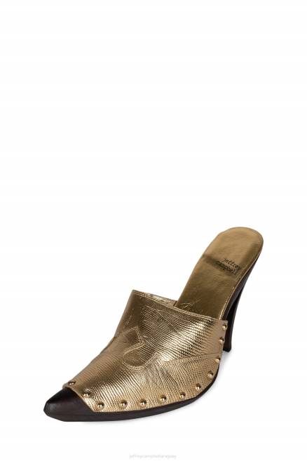 mujer jayde Jeffrey Campbell F6JX908 botas vaqueras lagarto de oro