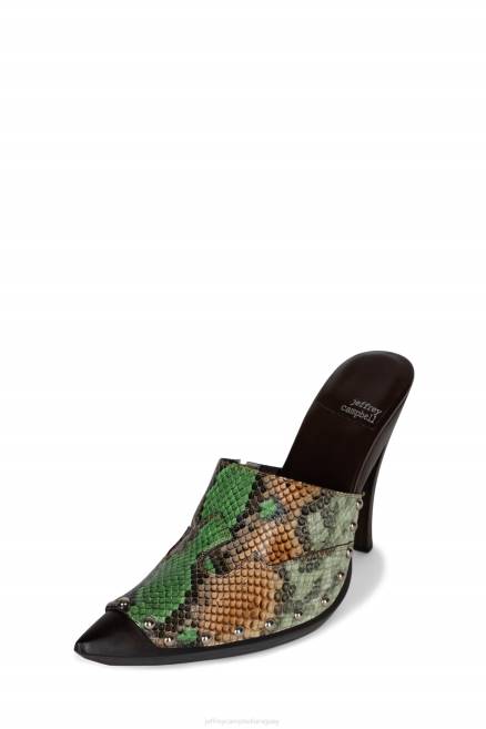 mujer jayde Jeffrey Campbell F6JX909 botas vaqueras serpiente verde