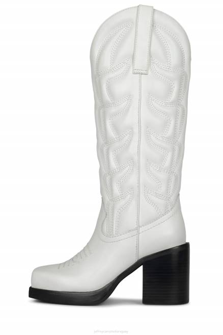 mujer Hokey Pokey Jeffrey Campbell F6JX693 botas hasta la rodilla blanco