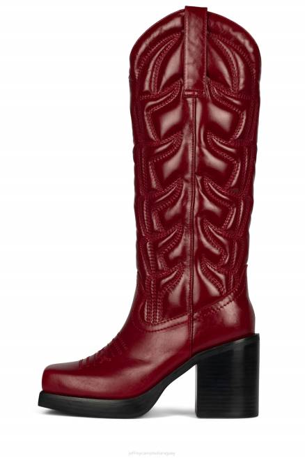 mujer Hokey Pokey Jeffrey Campbell F6JX694 botas hasta la rodilla rojo