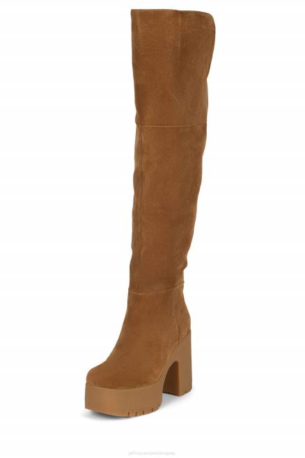 mujer actualizar-f Jeffrey Campbell F6JX797 botas hasta la rodilla bronceado miel marfil