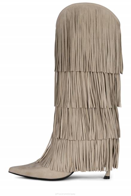 mujer caballo salvaje Jeffrey Campbell F6JX772 botas hasta la rodilla ante beige