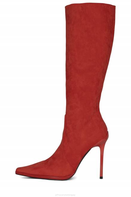 mujer caribdis Jeffrey Campbell F6JX764 botas hasta la rodilla ante rojo