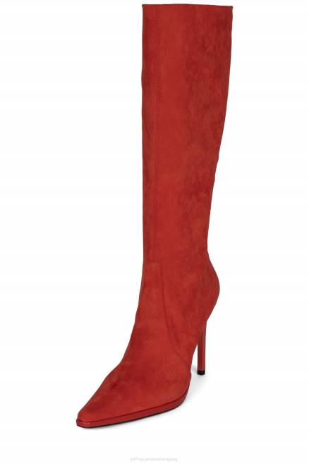 mujer caribdis Jeffrey Campbell F6JX764 botas hasta la rodilla ante rojo