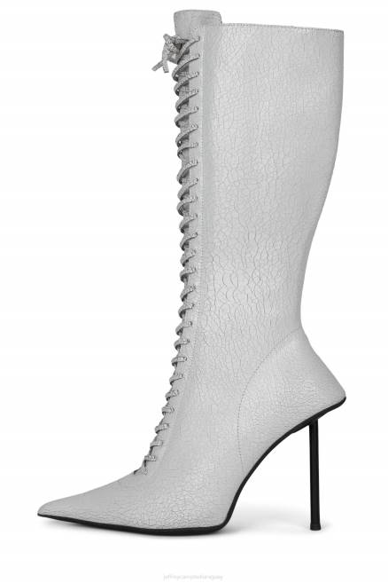 mujer cautivar Jeffrey Campbell F6JX673 botas hasta la rodilla blanco angustiado