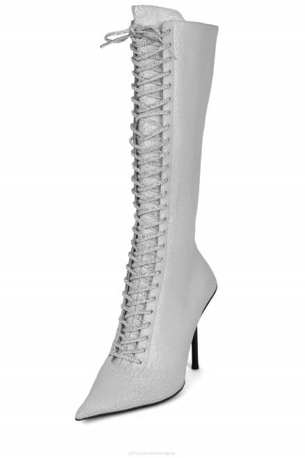 mujer cautivar Jeffrey Campbell F6JX673 botas hasta la rodilla blanco angustiado