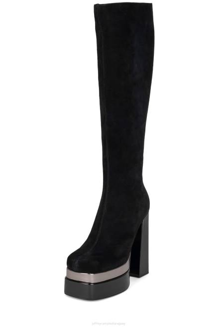 mujer danzarama Jeffrey Campbell F6JX776 botas hasta la rodilla peltre ante negro