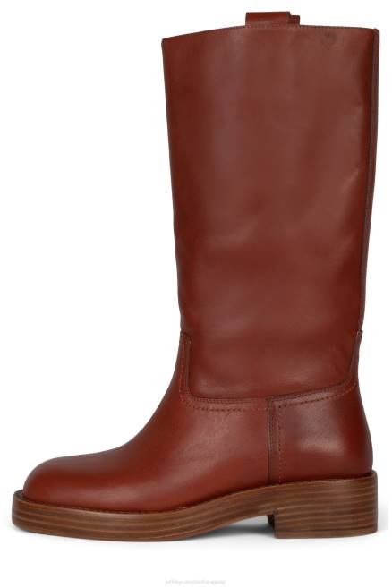 mujer ella-jinete Jeffrey Campbell F6JX746 botas hasta la rodilla pila natural roja