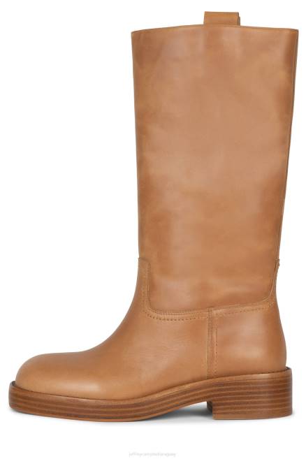 mujer ella-jinete Jeffrey Campbell F6JX747 botas hasta la rodilla pila natural bronceada