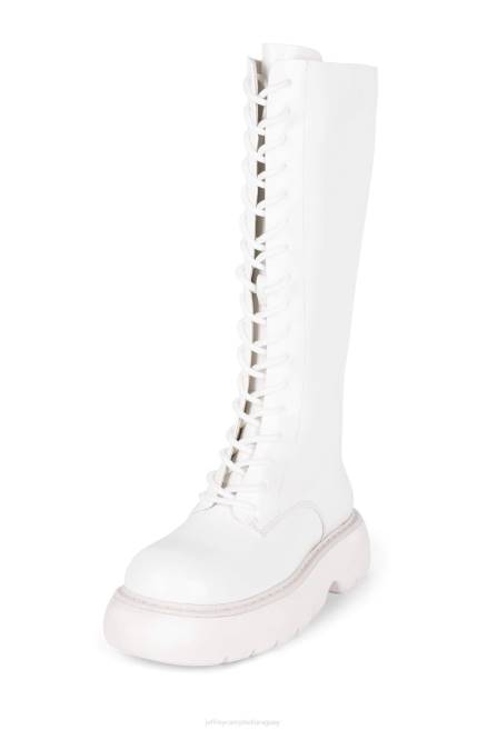 mujer espiando-lu Jeffrey Campbell F6JX728 botas hasta la rodilla caja blanca blanca