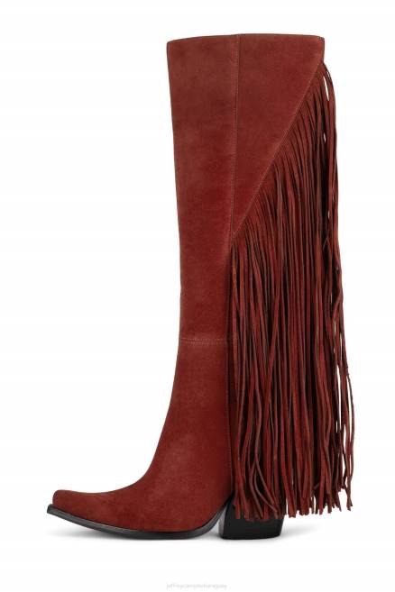 mujer ganado Jeffrey Campbell F6JX823 botas hasta la rodilla ante rojo