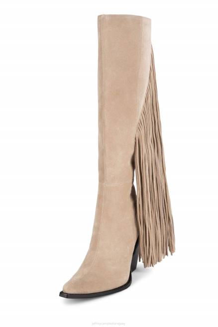 mujer ganado Jeffrey Campbell F6JX824 botas hasta la rodilla ante beige