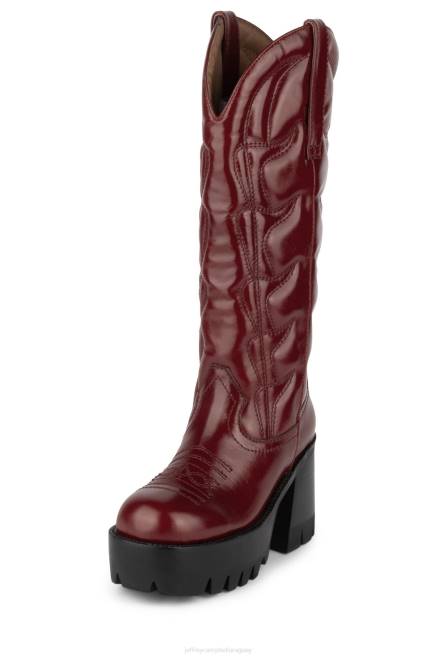 mujer honky-tonk Jeffrey Campbell F6JX671 botas hasta la rodilla rojo