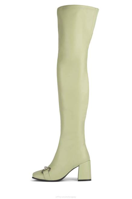 mujer hotlava-bt Jeffrey Campbell F6JX722 botas hasta la rodilla plata menta