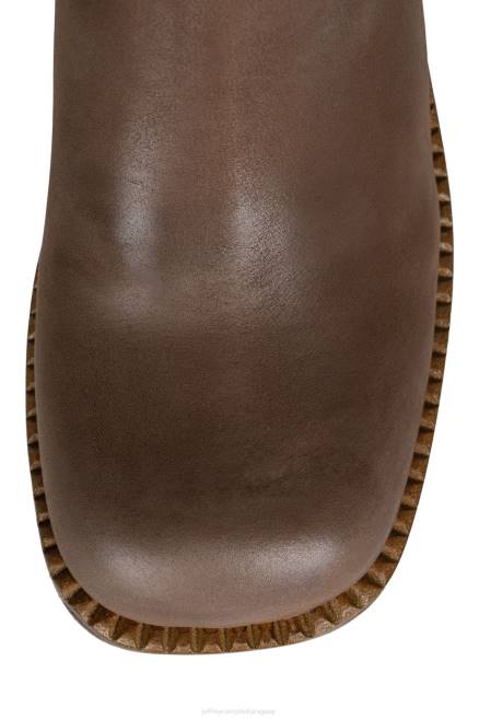 mujer la banda Jeffrey Campbell F6JX877 botas hasta la rodilla pila de esmalte marrón bronceado