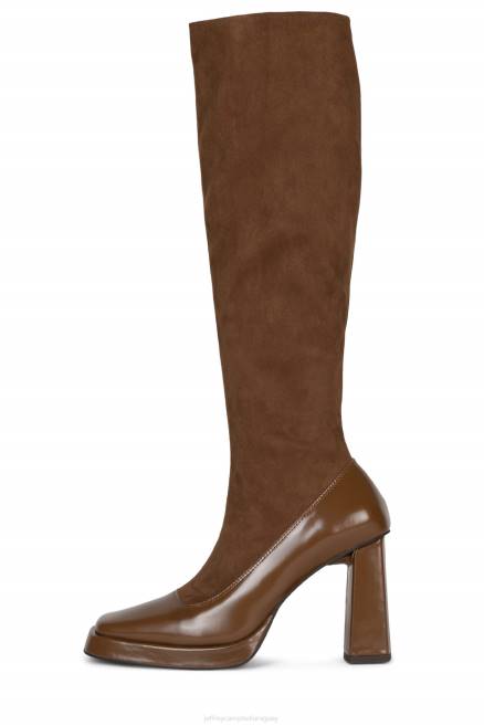 mujer maxim-s Jeffrey Campbell F6JX744 botas hasta la rodilla combo bronceado