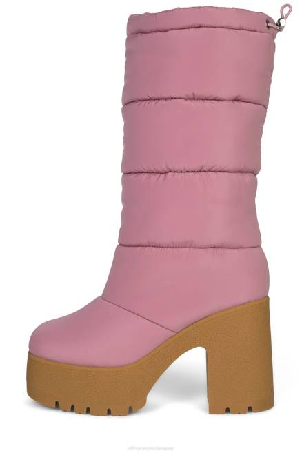 mujer nieve-duda Jeffrey Campbell F6JX860 botas hasta la rodilla miel de rosa polvorienta