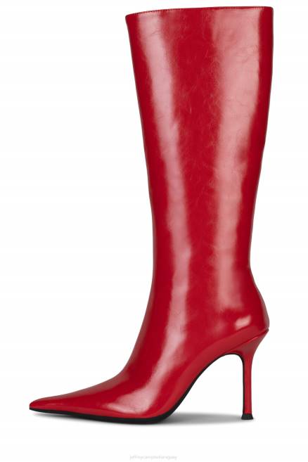 mujer queridos Jeffrey Campbell F6JX677 botas hasta la rodilla rojo