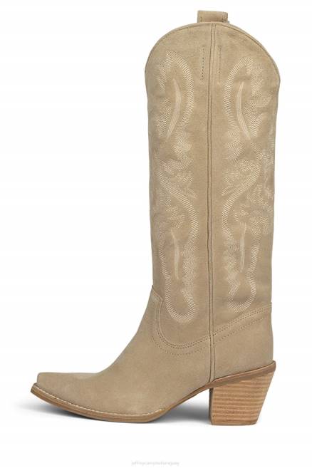 mujer ranchero-k Jeffrey Campbell F6JX669 botas hasta la rodilla ante beige