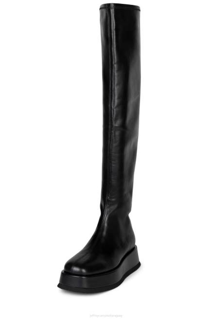 mujer sintetizar Jeffrey Campbell F6JX751 botas hasta la rodilla negro