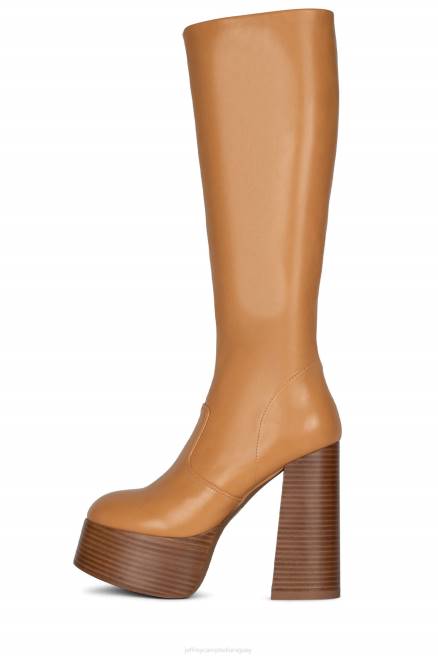 mujer túnel del tiempo Jeffrey Campbell F6JX774 botas hasta la rodilla natural