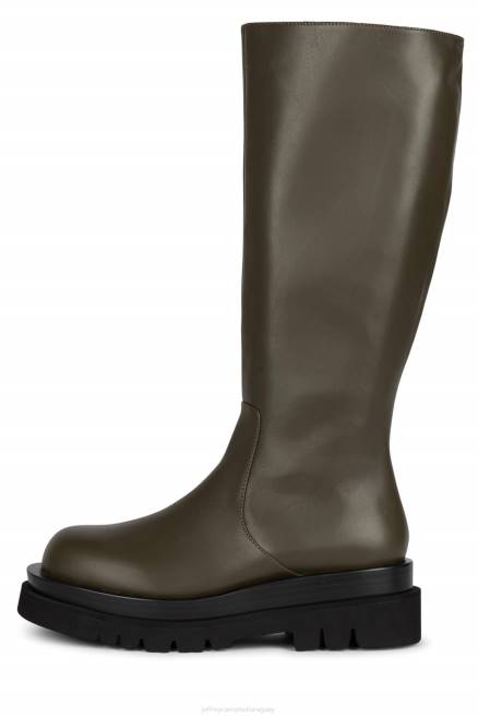 mujer tanked-kh Jeffrey Campbell F6JX805 botas hasta la rodilla verde oscuro