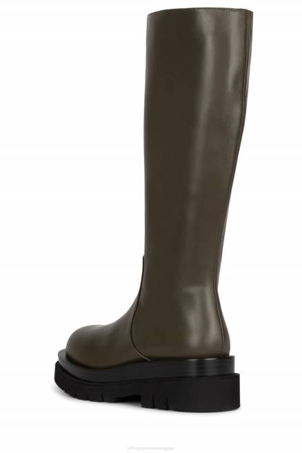 mujer tanked-kh Jeffrey Campbell F6JX805 botas hasta la rodilla verde oscuro