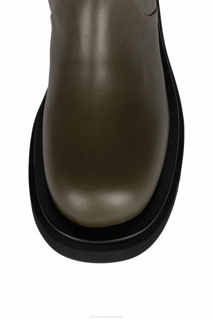 mujer tanked-kh Jeffrey Campbell F6JX805 botas hasta la rodilla verde oscuro