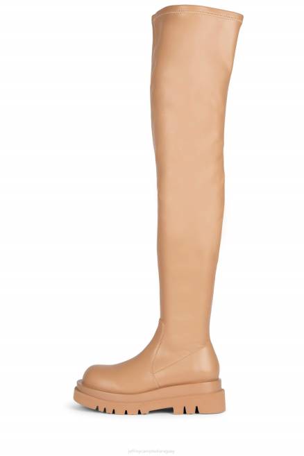 mujer tanque-ok Jeffrey Campbell F6JX812 botas hasta la rodilla naturales naturales