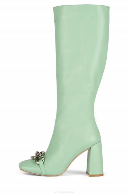 mujer verus-kho Jeffrey Campbell F6JX707 botas hasta la rodilla plata menta