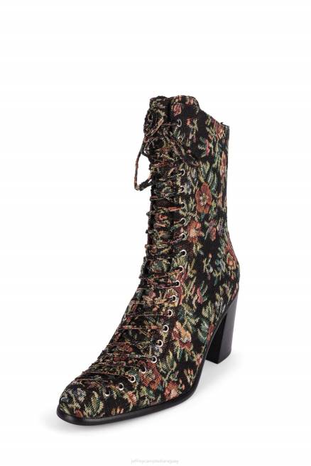 mujer Archille Jeffrey Campbell F6JX430 botines tapiz floral negro