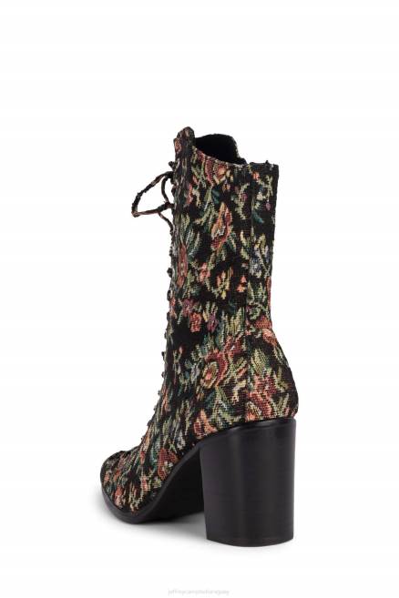 mujer Archille Jeffrey Campbell F6JX430 botines tapiz floral negro