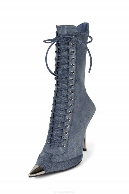 mujer Dale Jeffrey Campbell F6JX294 botines mezclilla plata