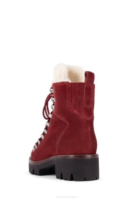 mujer alcantarilla Jeffrey Campbell F6JX366 botines ante rojo marfil