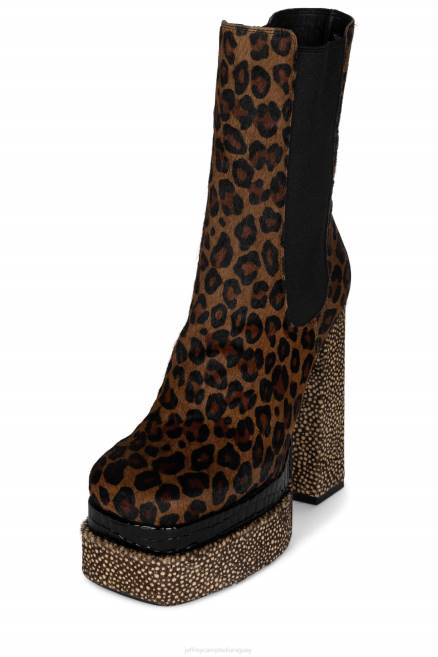 mujer baile-q-f Jeffrey Campbell F6JX559 botines guepardo bronceado multi