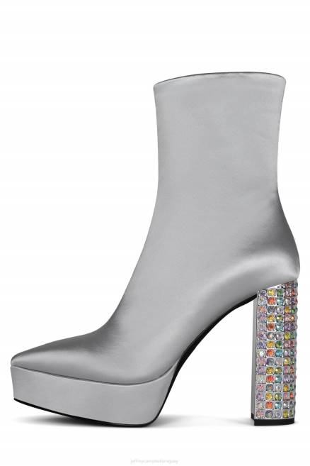 mujer bel-du-bal Jeffrey Campbell F6JX557 botines plata satinada multi