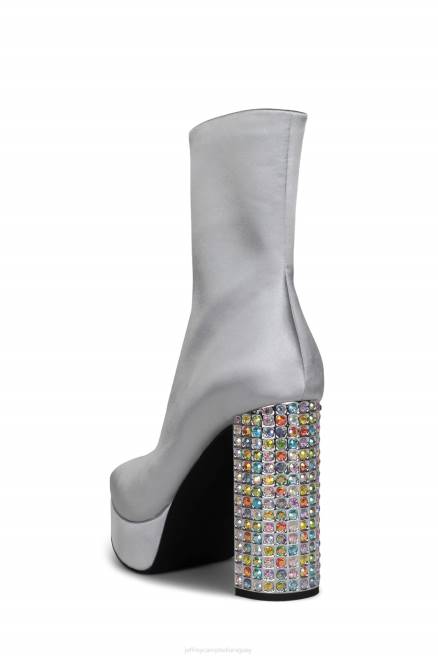 mujer bel-du-bal Jeffrey Campbell F6JX557 botines plata satinada multi