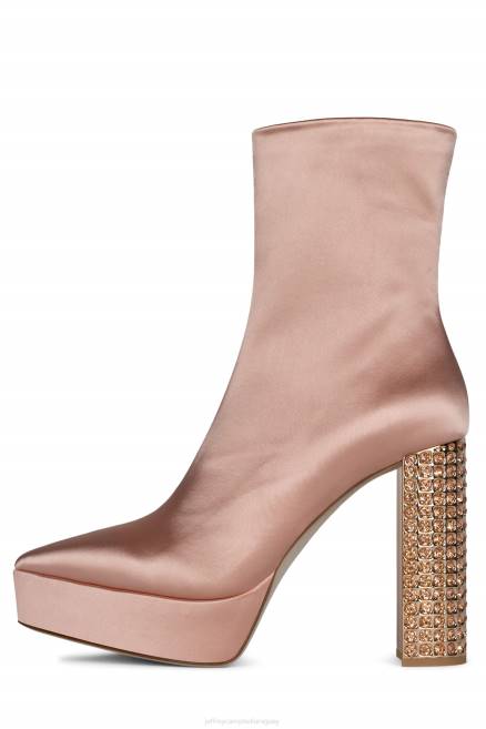 mujer bel-du-bal Jeffrey Campbell F6JX558 botines rosa satinado oro rosa